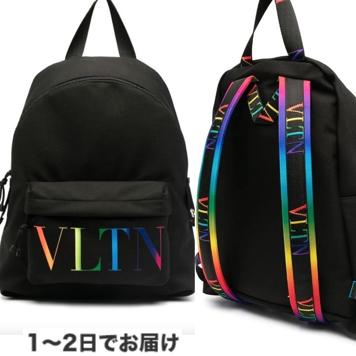関税消費税込☆VALENTINO VLTN レインボー ロゴ バックパック 関税消費税込☆VALENTINO VLTN レインボー ロゴ バックパック