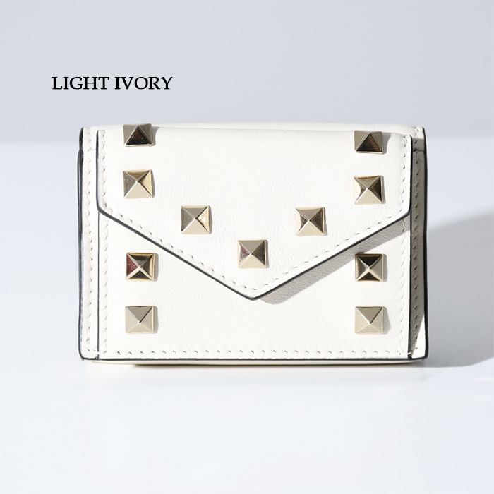 国内即発】VALENTINO ロックスタッズ3つ折り財布 (VALENTINO ...