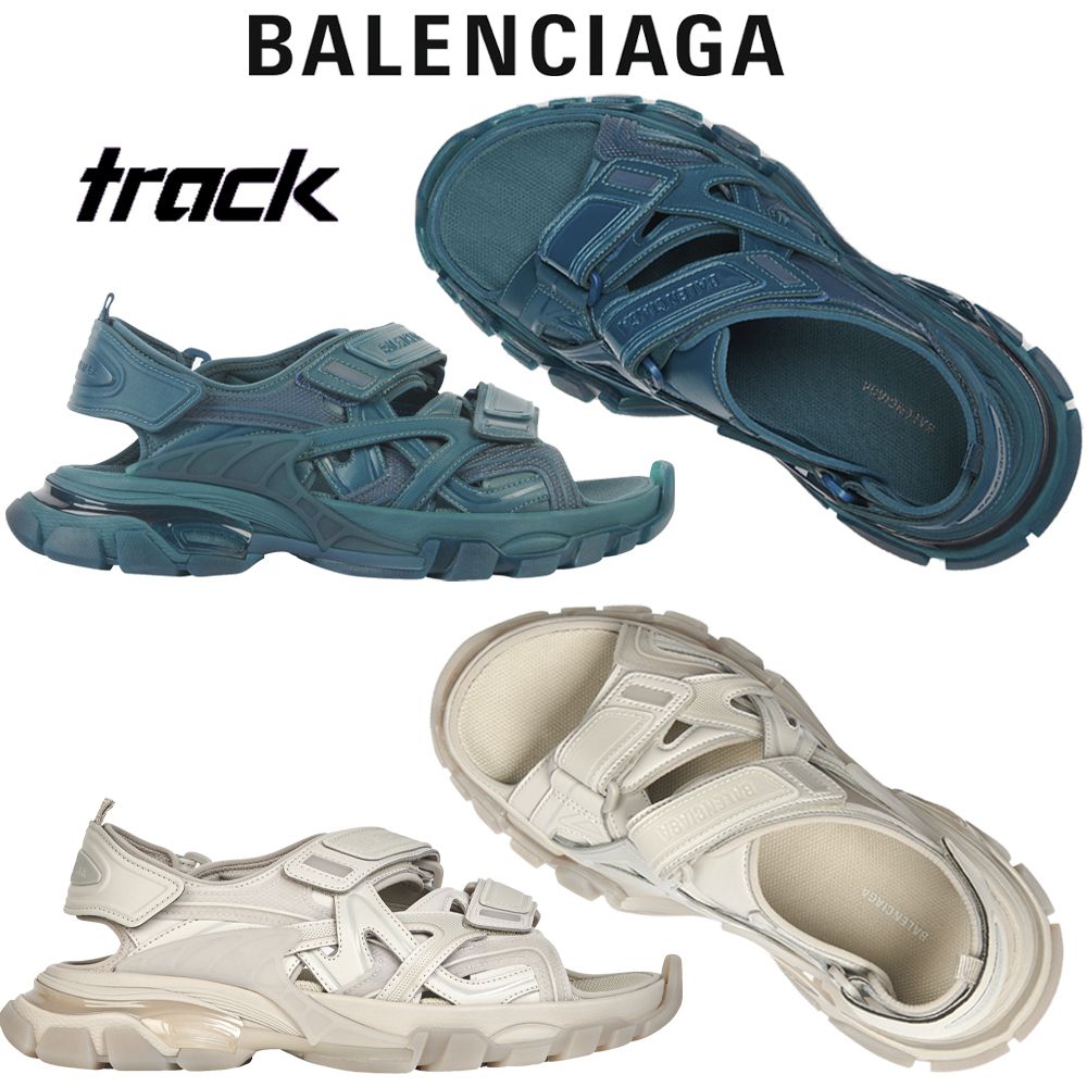 BALENCIAGA】トラック☆クリアソール サンダル Green Beige 低価格 【BALENCIAGA】トラッククリアソール サンダル サンダル