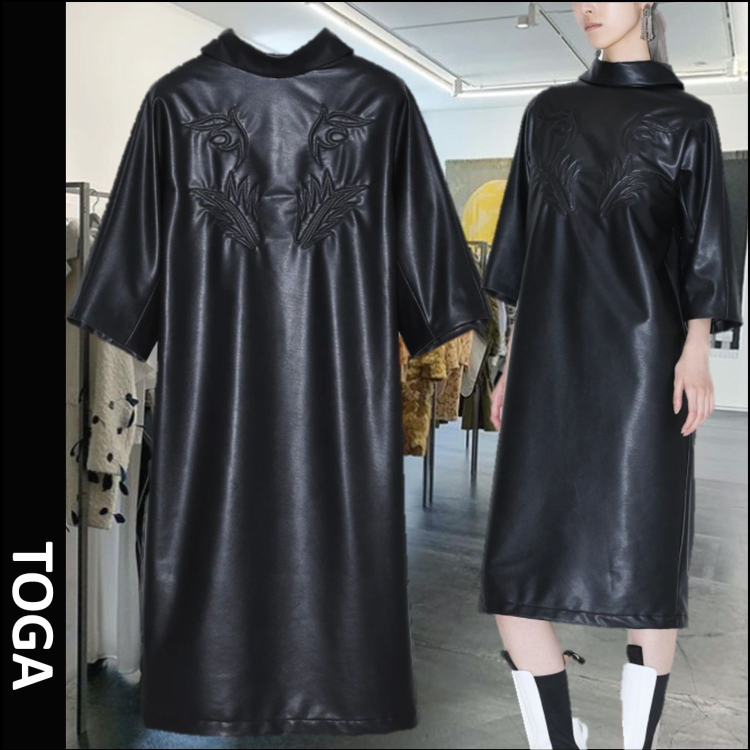 すぐ届く Toga トーガ フェイクレザードレスfake Leatherワンピ Toga ワンピース Buyma
