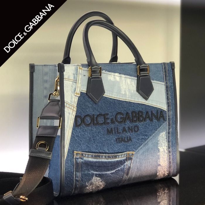 Dolce&Gabbana】エッジ ショッピングバッグ デニム ロゴ (Dolce Dolce&Gabbana】エッジ ショッピングバッグ デニム ロゴ (Dolce