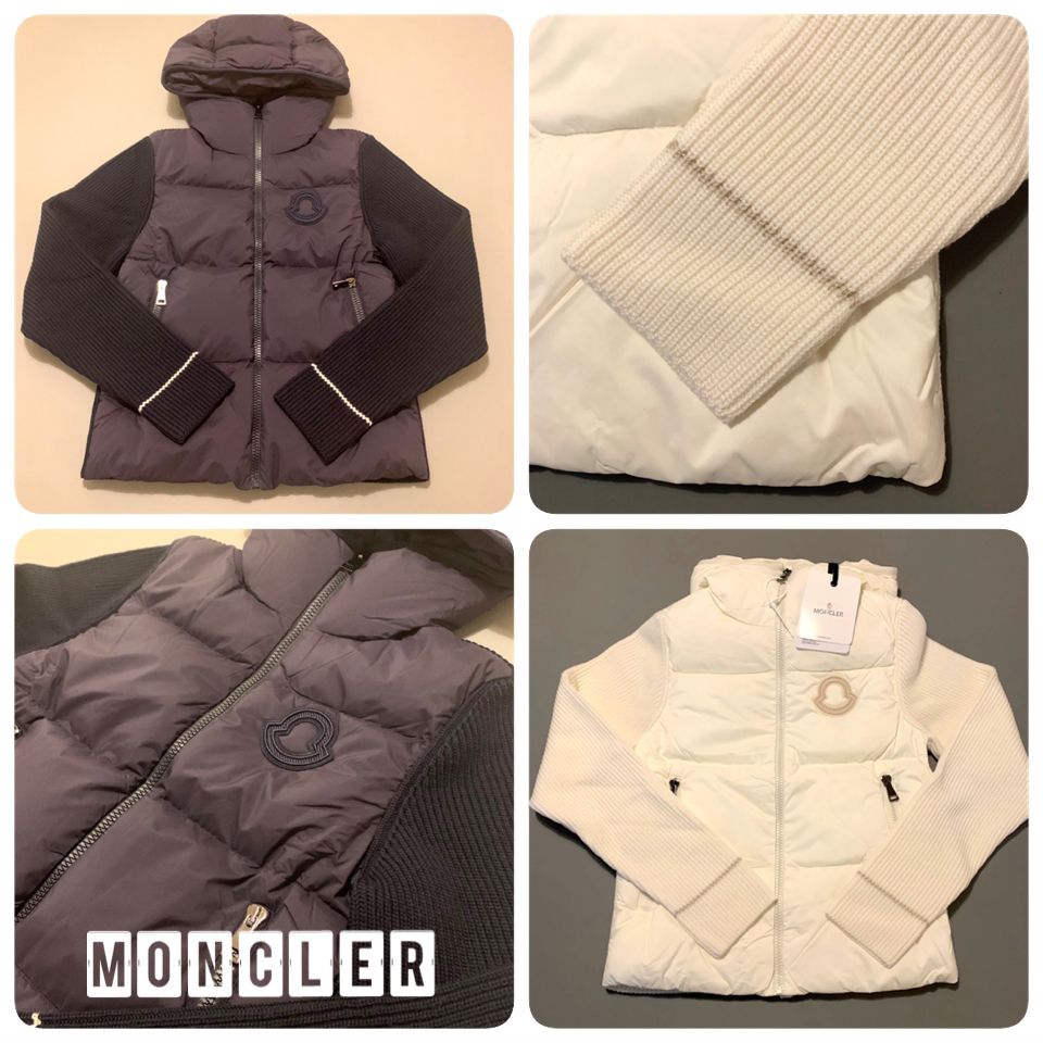 ▽MONCLER▽大人もOK!フロントダウンニットカーディガン 12A/14A