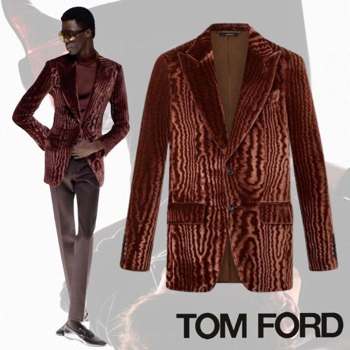 21AW】TOM FORD アティカス ベルベット ジャケット モアレ加工 (TOM 21AW】TOM FORD アティカス ベルベット ジャケット モアレ加工 (TOM