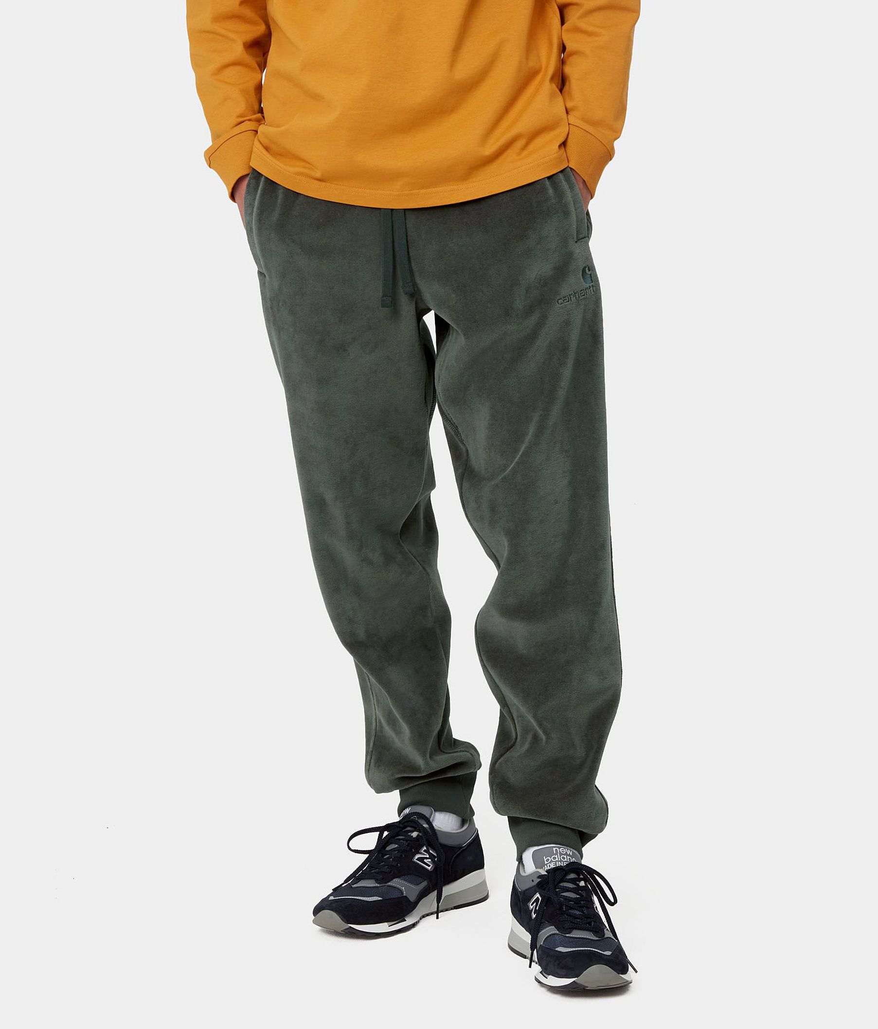 ★ドイツ発/送関込*Carhartt*ロゴ刺繍ベロアジョガーパンツ/ST★
