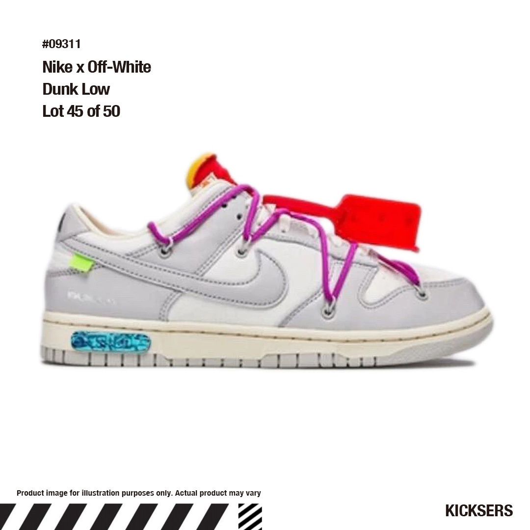 オフホワイトダンクロット45Nike x Off-White Dunk Low Lot 45
