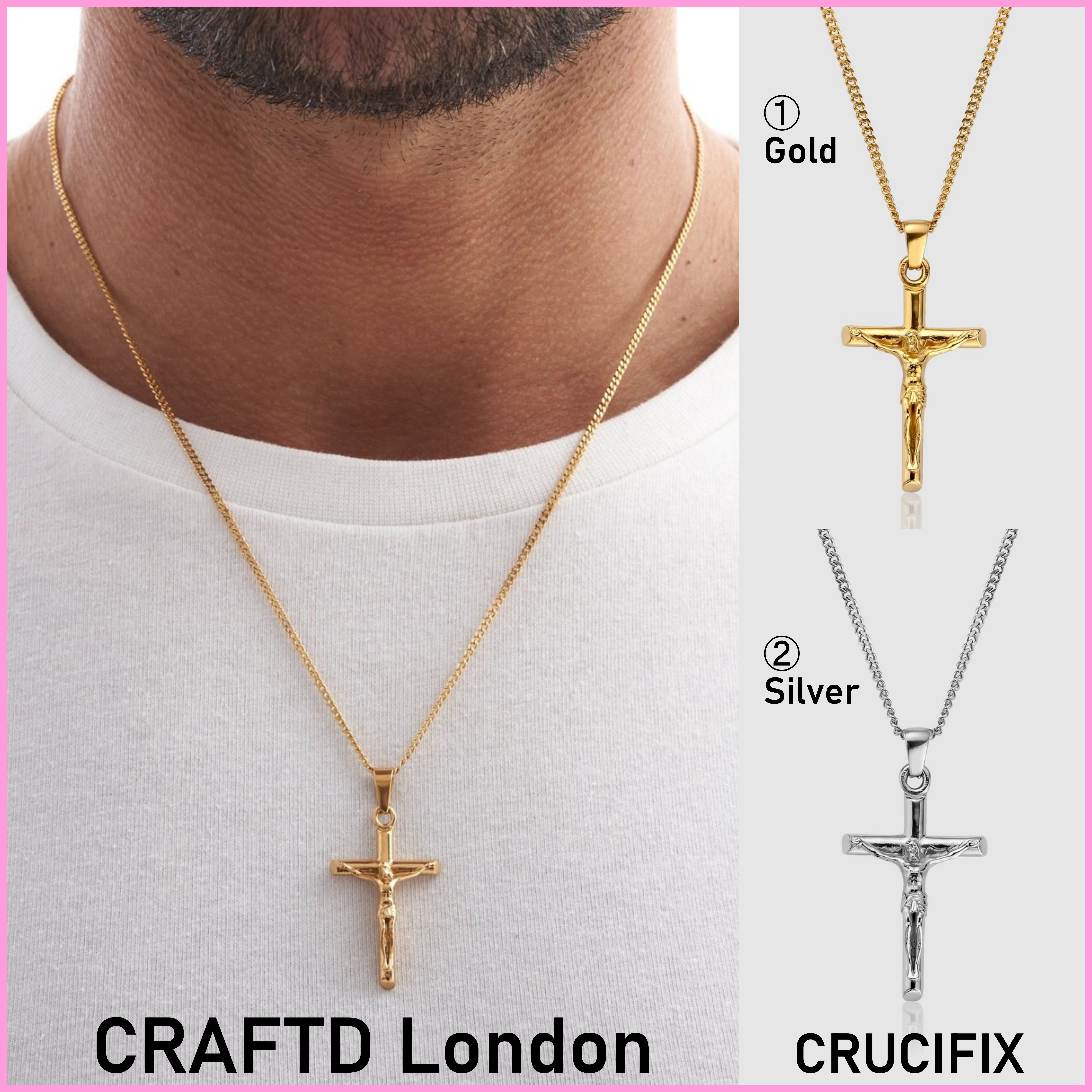 送料関税込【CRAFTD London】CROSS ネックレス (2色) ☆国内発送 送料税込【CRAFTD London】CRUCIFIX ネックレス (2色)☆国内発