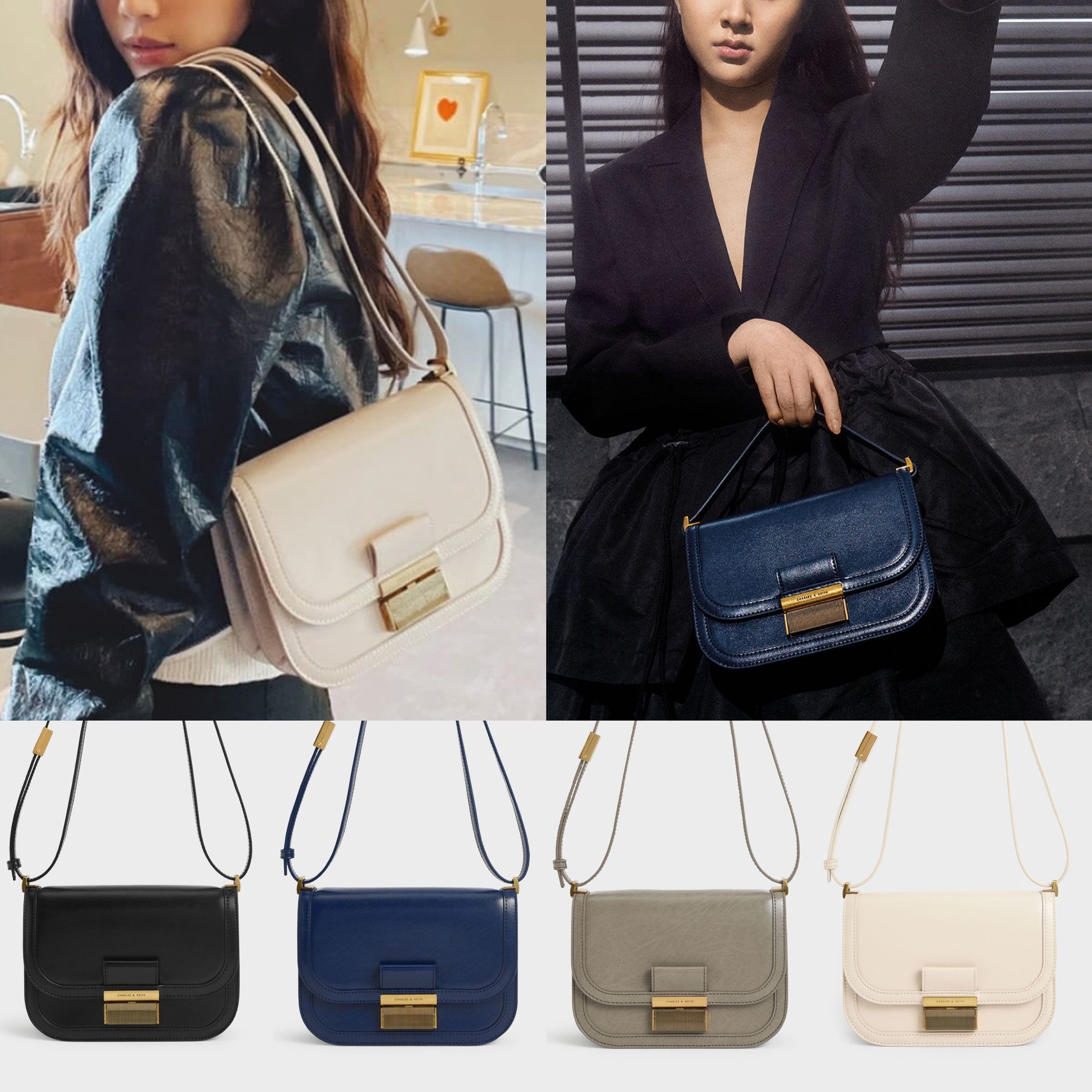 CHARLES & KEITH】シャーロットクロスボディバッグ (Charles&Keith