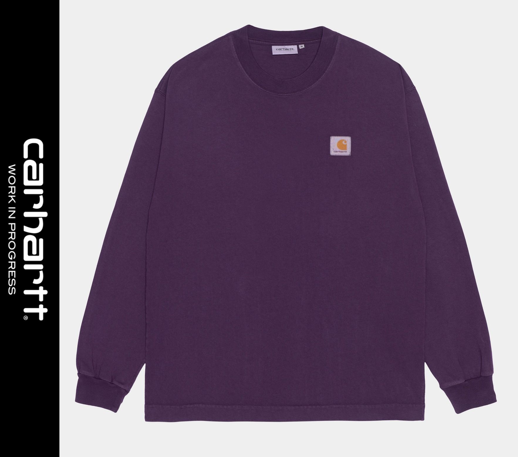 ★ドイツ発/送関込*Carhartt*新作*VSピグメント加工長袖TシャツR ★ドイツ発/送関込*Carhartt*新作*VSピグメント加工長袖TシャツR