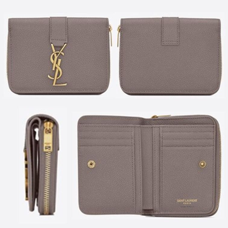 サンローラン 折りたたみ財布 ラージジップ YSLライン 国内発送 (Saint サンローラン 折りたたみ財布 ラージジップ YSLライン 国内発送 (Saint