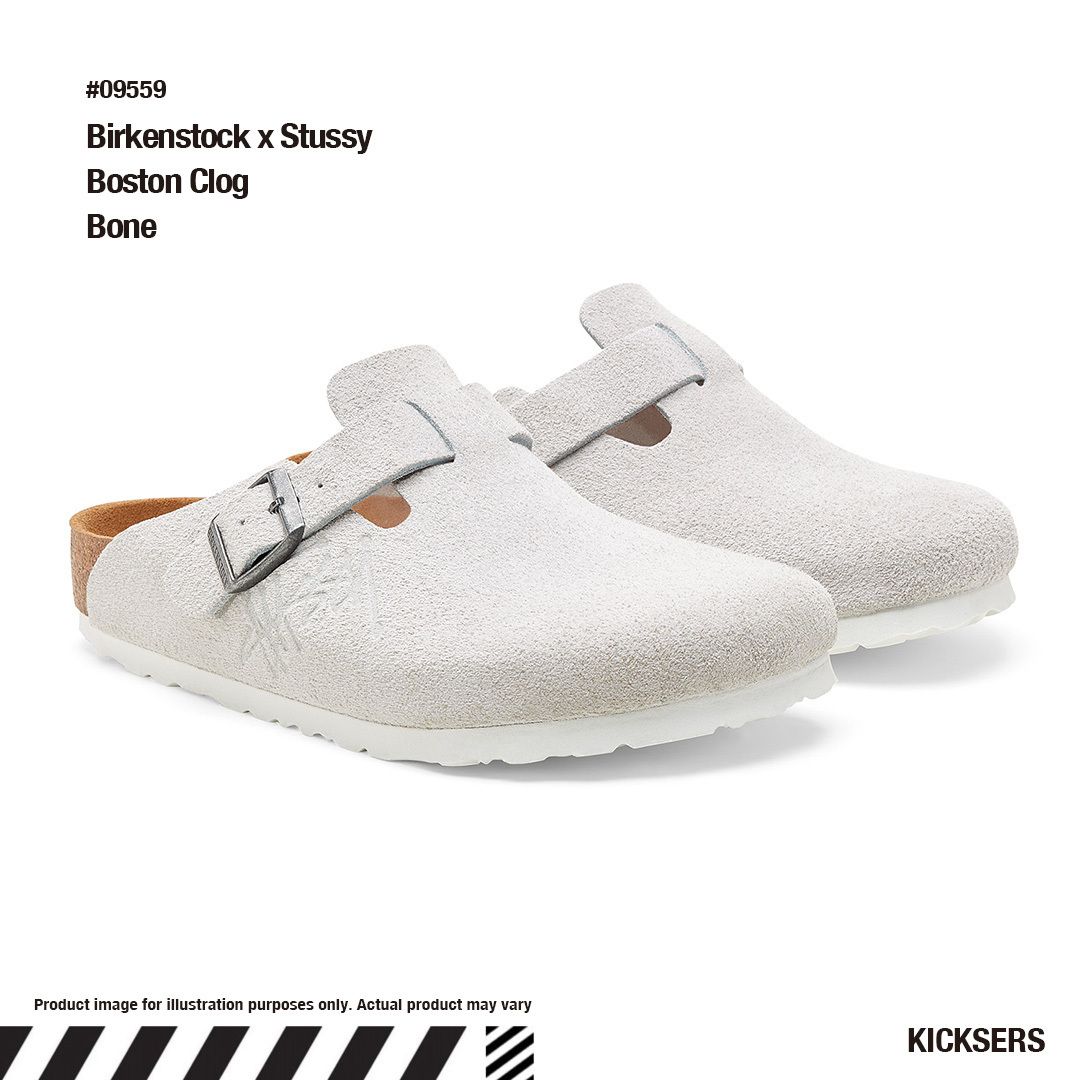 STUSSY×BIRKENSTOCK BOSTON CLOGS BONE