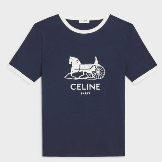 【現金特価】 CELINE サルキー RED / IVORY コットンジャージー Tシャツ Tシャツ・カットソー サルキー Tシャツ / コットンジャージー (CELINE/Tシャツ・カットソー