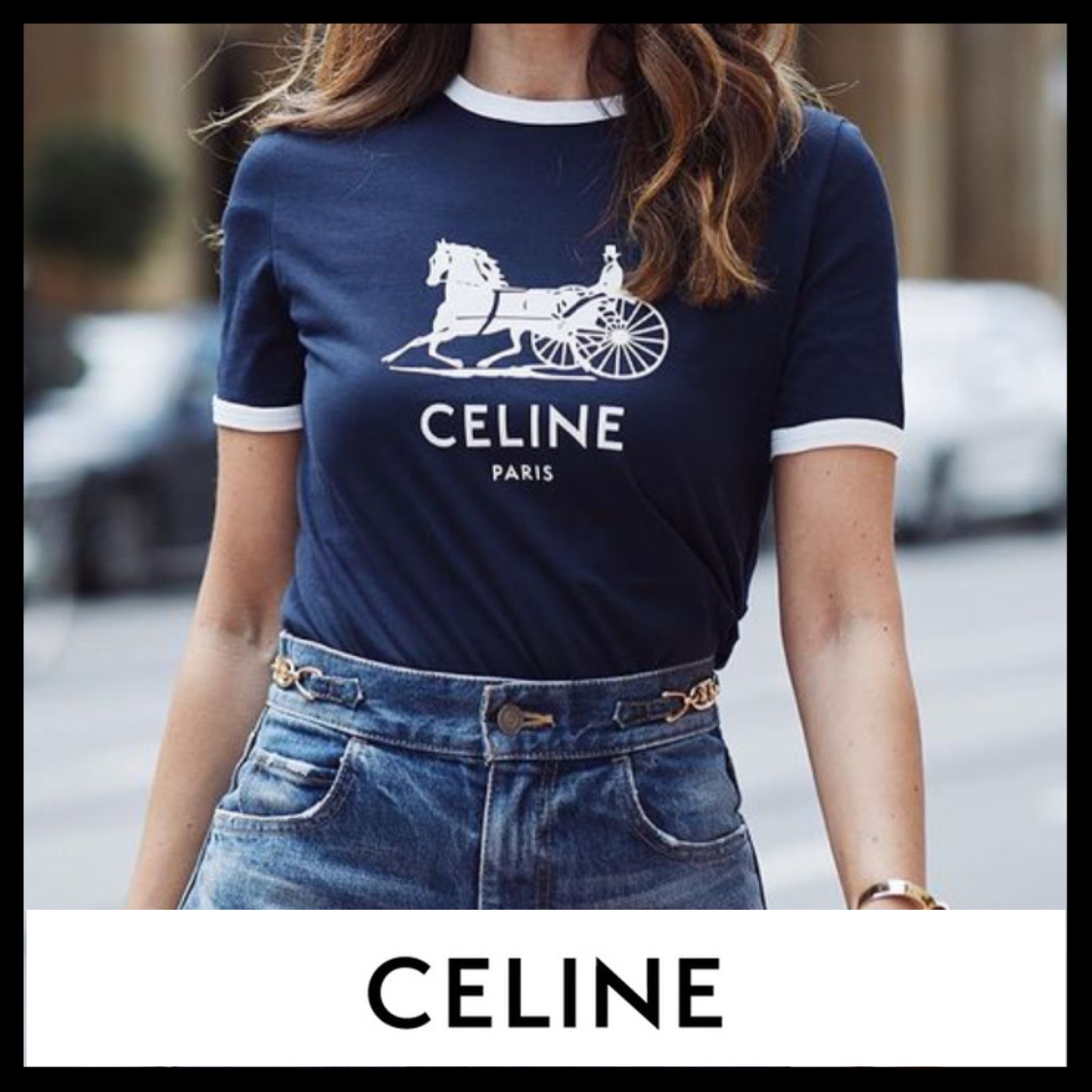 サルキー Tシャツ / コットンジャージー (CELINE/Tシャツ・カットソー サルキー Tシャツ / コットンジャージー (CELINE/Tシャツ・カットソー