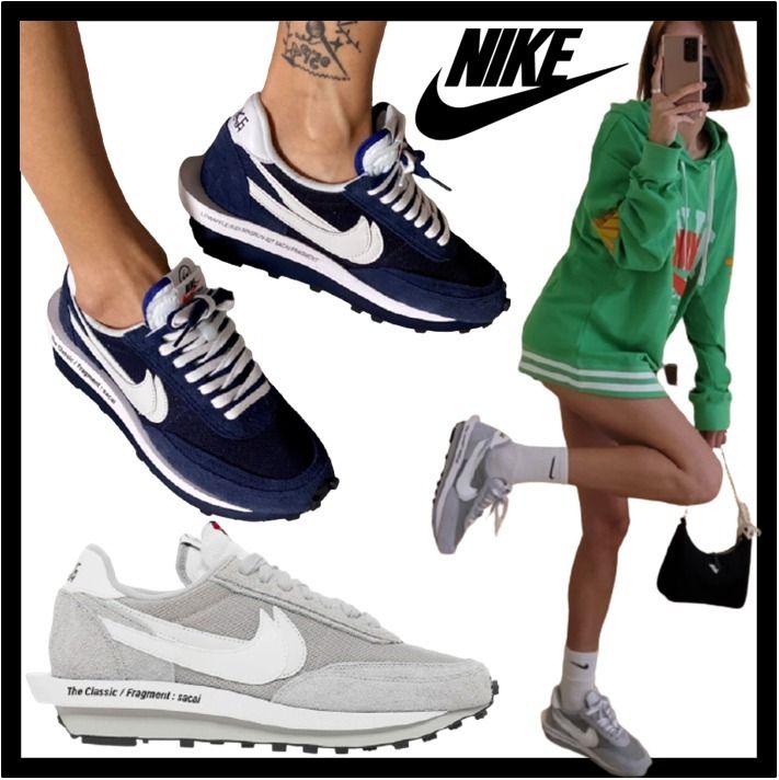 関税込・人気☆NIKE☆FRAGMENT × SACAI × NIKE LD WAFFLE☆2色 (Nike 大阪直売 NIKE sacai FRAGMENT WAFFLEナイキ サカイ フラグメン スニーカー