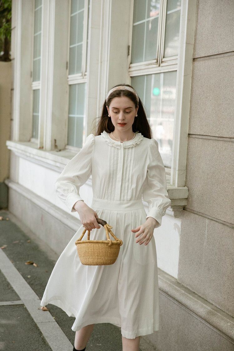 韓国 Lenina【レニーナ】CARINA ruffle neck dress ワンピース (LENINA ...