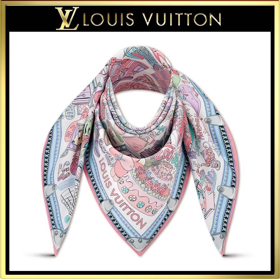 国内発送】LV カレ・ルイ イン ア コミック スカーフ (Louis Vuitton