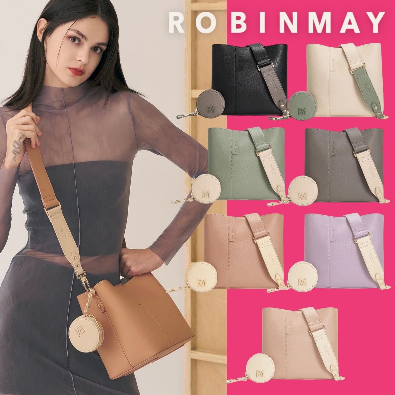 ★ROBINMAY☆沐夏水桶 Mサイズ ショルダーバック/送料込 ☆ROBINMAY☆沐夏水桶 Mサイズ ショルダーバック/送料込