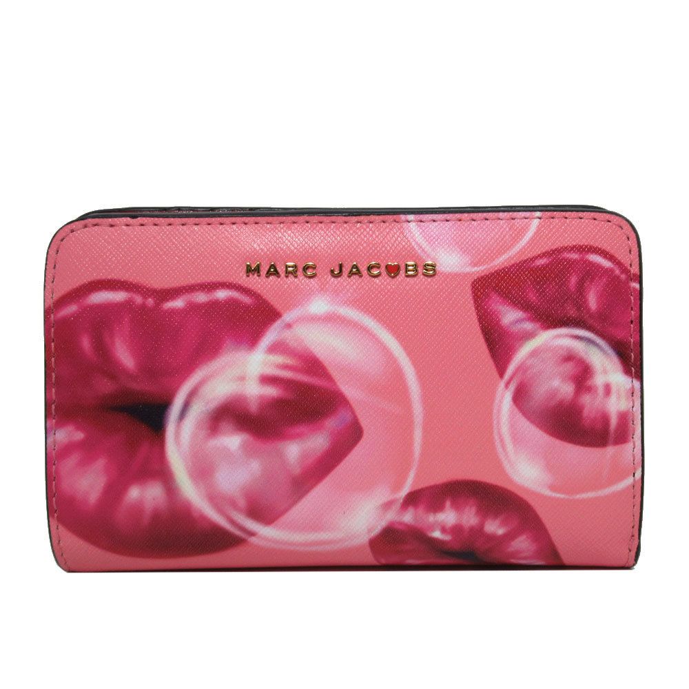 国内即送】MARC JACOBS M0013310 リップ柄 二つ折り財布 (MARC JACOBS