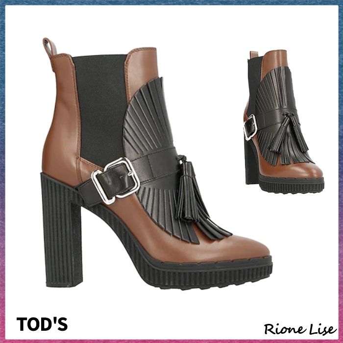 国内発送・関送込☆ TOD'S トッズ レザー ショートブーツ (TOD'S 大人の上質 TOD'S レザーショートブーツ 新品 ブーツ
