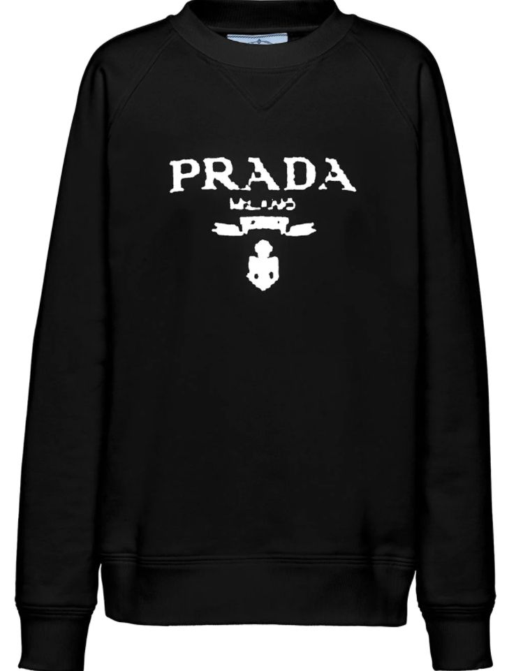 VIP価格☆PRADA☆ロゴプリント ジャージー スウェットシャツ (PRADA ...