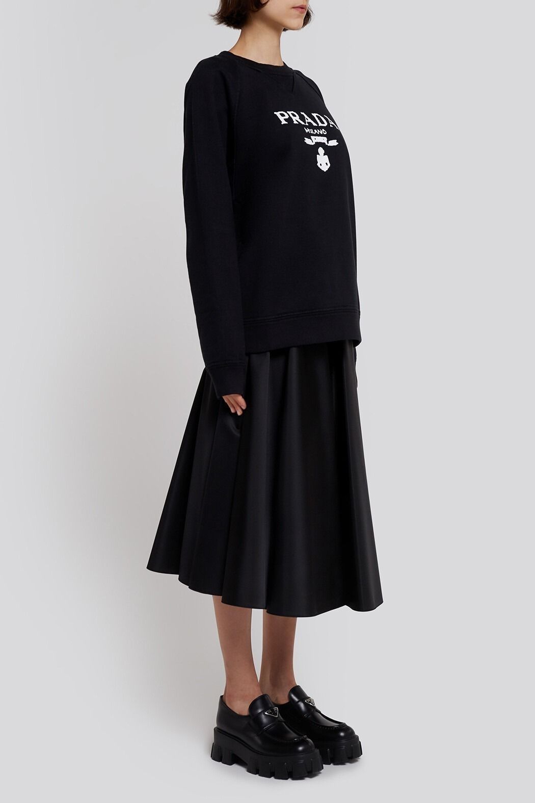 VIP価格☆PRADA☆ロゴプリント ジャージー スウェットシャツ (PRADA ...