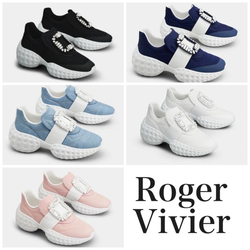 ■Roger Vivier■Viv' Run クリスタルバックル スニーカー Roger Vivier] Viv'Run Light Strass Buckle Sneakers Fabrics