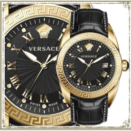 美品】VERSACE 新品ベルト メデューサ 腕時計 ゴールド