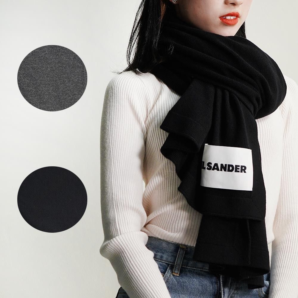 JIL SANDER マフラー カシミアニットCASHMERE【210827003】 JIL SANDER マフラー カシミアニットCASHMERE【210827003】