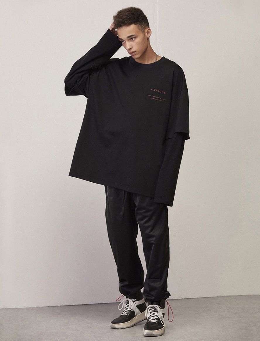 D.PRIQUE】OVERSIZED LAYERED T-SHIRT ☆ BTS ジョングク着用 (DPRIQUE D.PRIQUE】OVERSIZED LAYERED T-SHIRT ☆ BTS ジョングク着用 (DPRIQUE