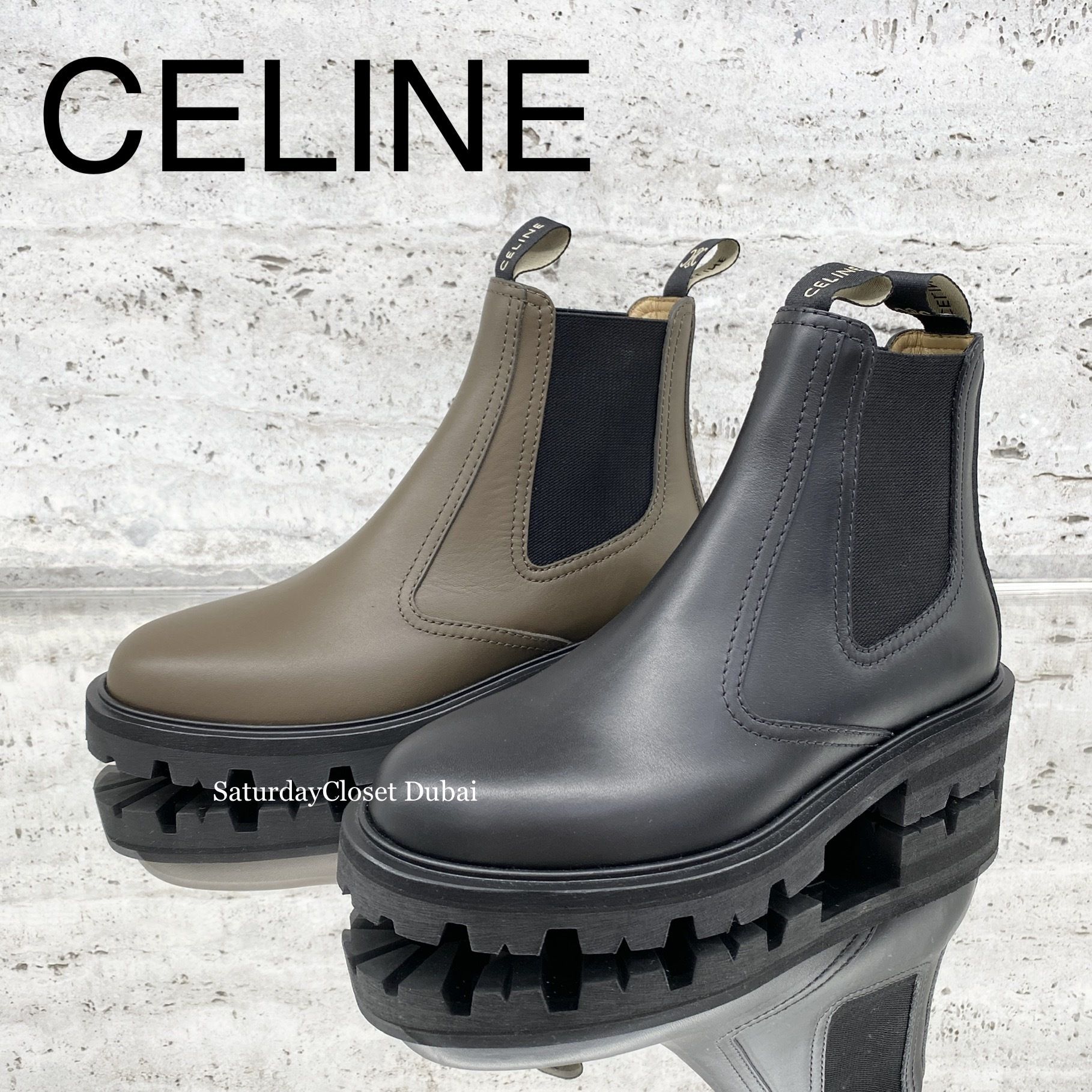 マーガレット・チェルシーブーツ/サイドゴア☆CELINE (CELINE/ショート 直販直送 完売品 チェルシーブーツ セリーヌ/マーガレット CELINE ブーツ
