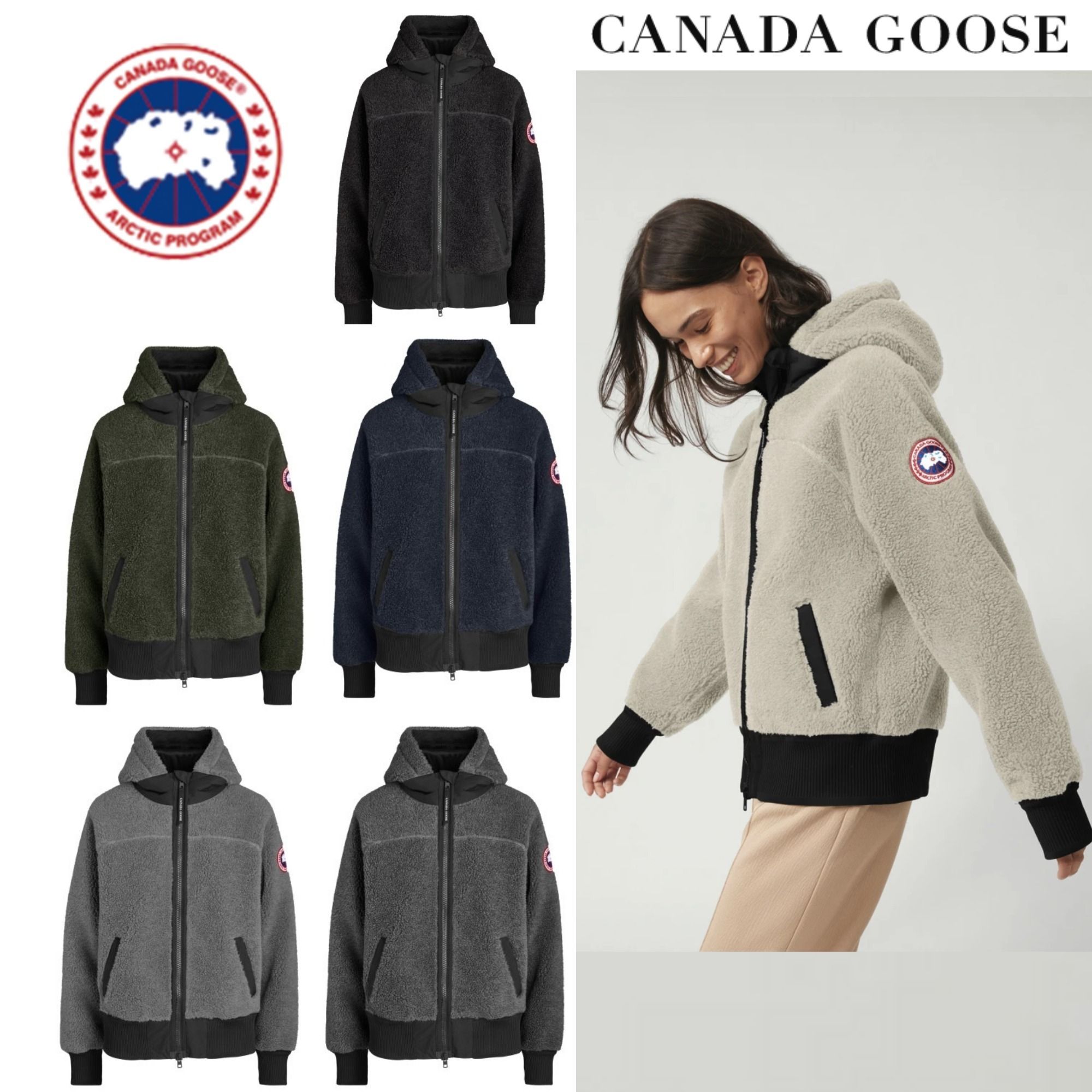 CANADA GOOSEフリース・フーディ SIMCOE OVERSIZED FLEECE HOODY