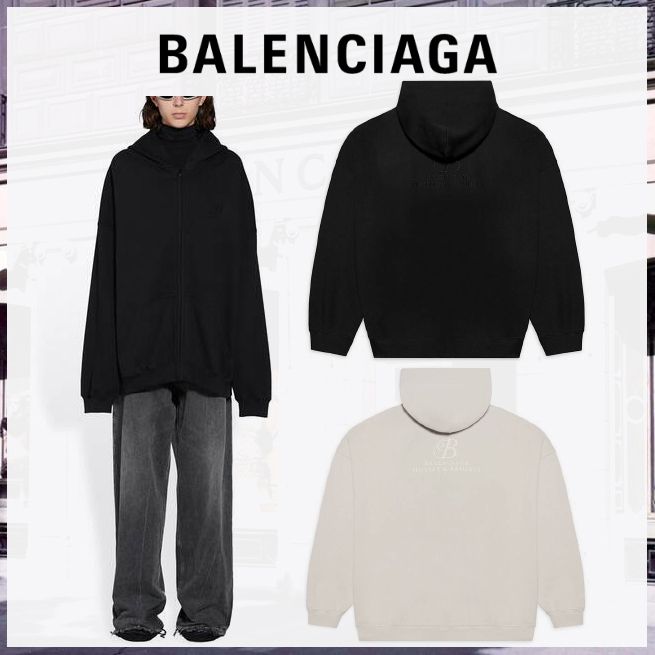 BALENCIAGA◇Resorts Zip-Up Hoodie フリース (BALENCIAGA/パーカー ...