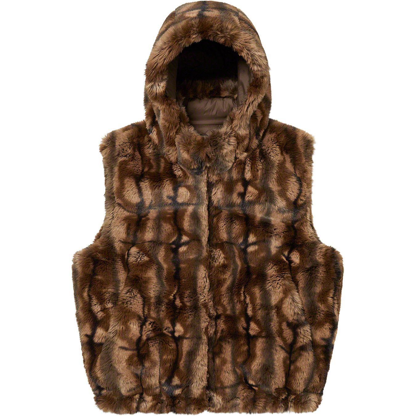 関税込 21AW Week2 Supreme Faux Fur Hooded Vest ファーベスト 関税込 21AW Week2 Supreme Faux Fur Hooded Vest ファーベスト