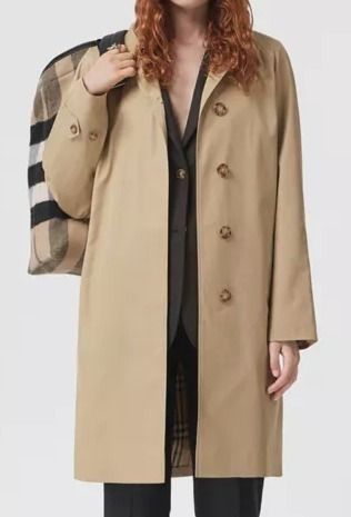 Burberry】コットンギャバジン カーコート 直営店 ハニー (Burberry ...