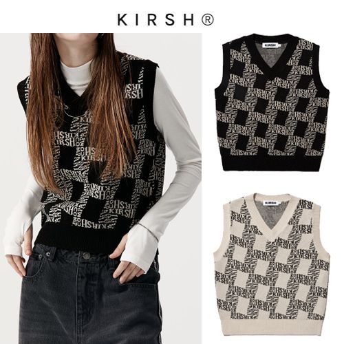☆21-22AW☆KIRSH☆SPIRAL JACQUARD KNIT VEST KA_2色 (KIRSH/ベスト