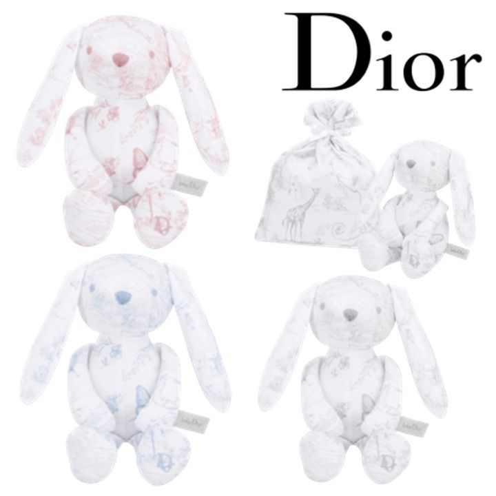 出産祝いにも♪【Dior】コットンサテン製 うさぎ ぬいぐるみ 3色 (Dior 出産祝いにも♪【Dior】コットンサテン製 うさぎ ぬいぐるみ 3色 (Dior