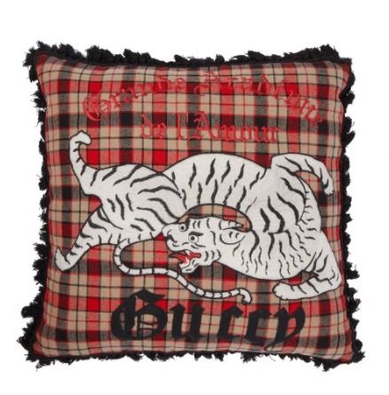 GUCCI 柄4種♪ ウールブレンド タータンチェッククッション (GUCCI GUCCI 柄4種♪ ウールブレンド タータンチェッククッション (GUCCI