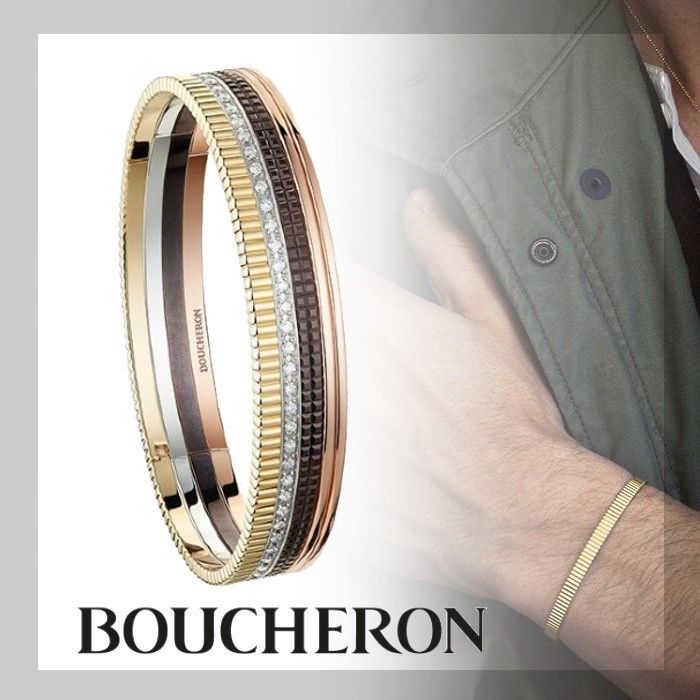国内発◇BOUCHERON キャトル クラシック バングル ダイヤ 18K