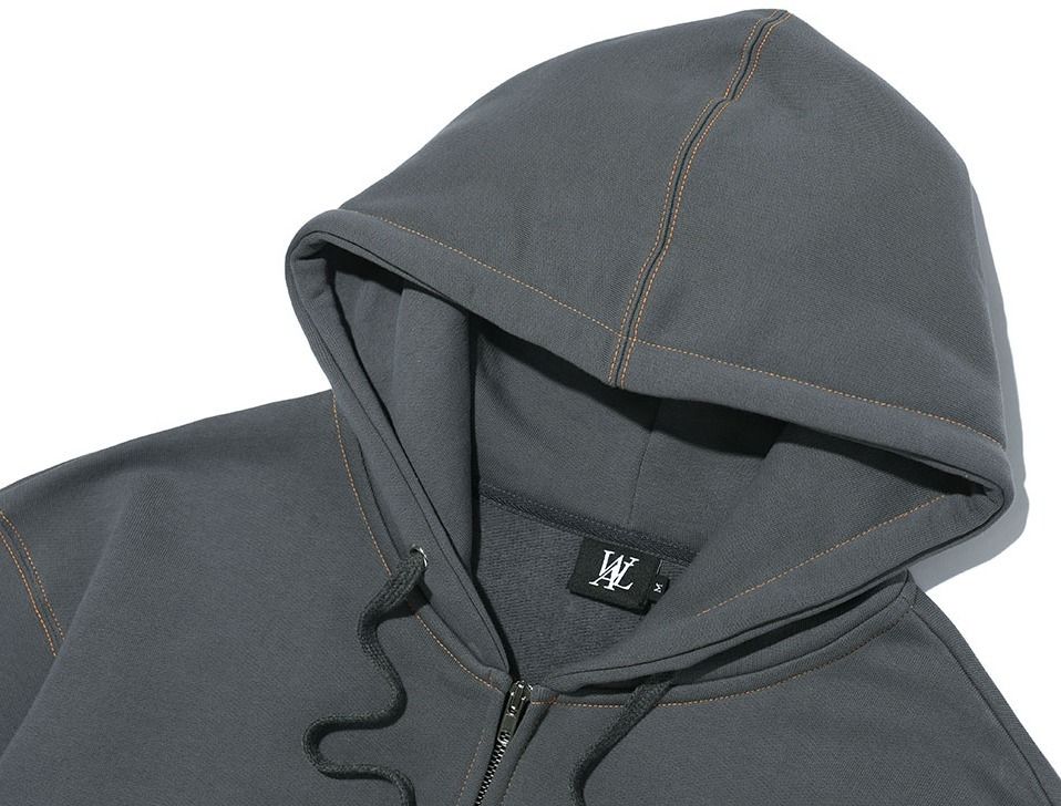 人気★【WOOALONG 】★Signature stitch hood zip-u.p★パーカー ☆関税込☆WOOALONG☆Signature stitch hood zip-u.p☆パーカー