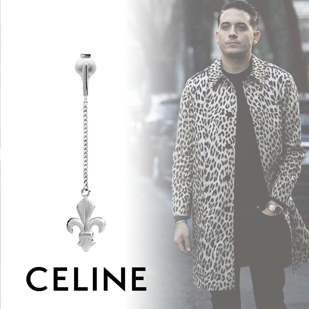 【CELINE】21AW TEEN KNIGHT POEM フルール ド リス ピアス 片耳 【CELINE】21AW TEEN KNIGHT POEM フルール ド リス ピアス 片耳