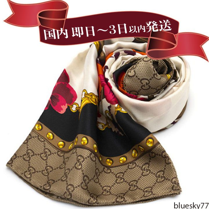 ります Gucci - gucci シルクスカーフの通販 by k83shop｜グッチならラクマ ください