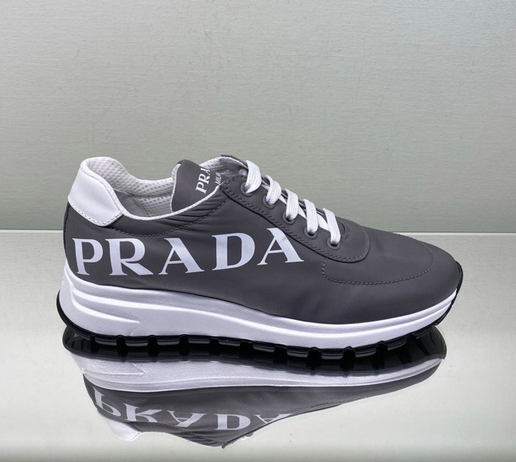 すぐ届く!【PRADA】 ロゴ レースアップ ナイロン スニーカー (PRADA すぐ届く!【PRADA】 ロゴ レースアップ ナイロン スニーカー (PRADA