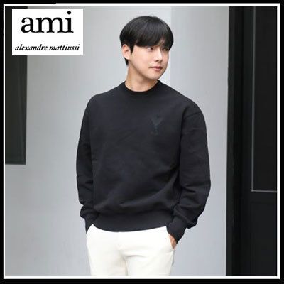 アミ) AMI ロゴ スウェットシャツ USW001 730 (AMI PARIS/スウェット