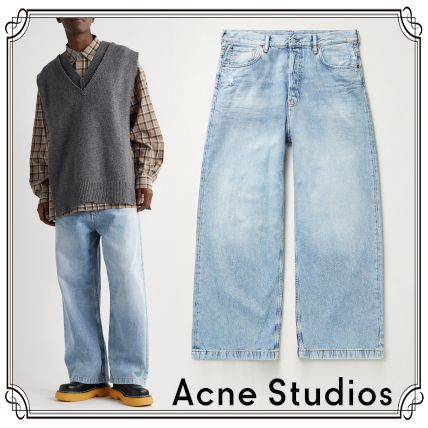 新しいスタイルAcne Studios ワイドレッグ オーガニック デニムパンツ 大阪スペシャル デニム ワイドデニム ジーンズ studios Acne デニム/ジーンズ