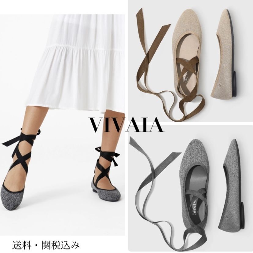 VIVAIA ビバイア Bella バレエフラットシューズ リボン 3colour VIVAIA ビバイア Bella バレエフラットシューズ リボン 3colour