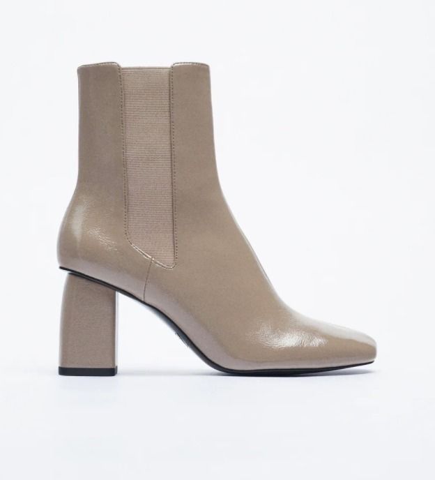スペイン発送◎ZARA♪ヒールブーツ◎ベーシックデザイン♪人気* (ZARA ...