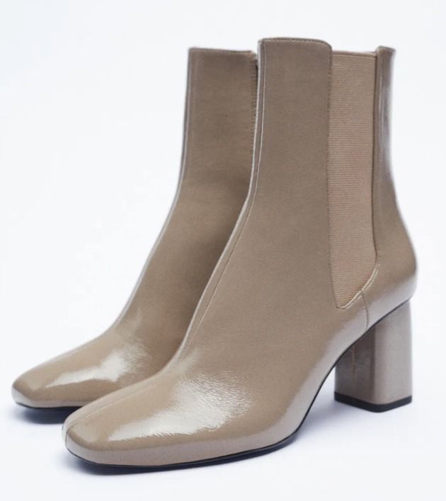 スペイン発送◎ZARA♪ヒールブーツ◎ベーシックデザイン♪人気* (ZARA ...