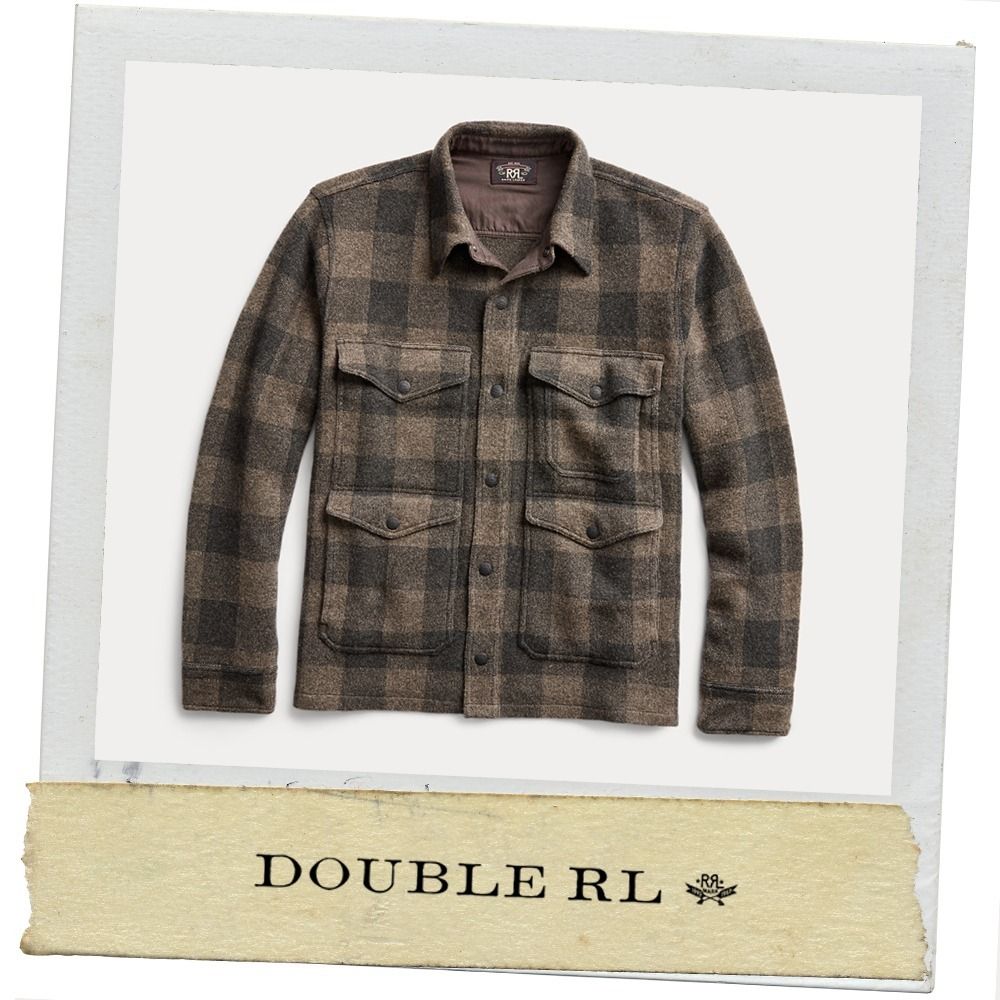 ★ RRL ★ アメカジ ★ チェック柄ウールワークシャツセーター ★ RRL ★ アメカジ ★ チェック柄ウールワークシャツセーター