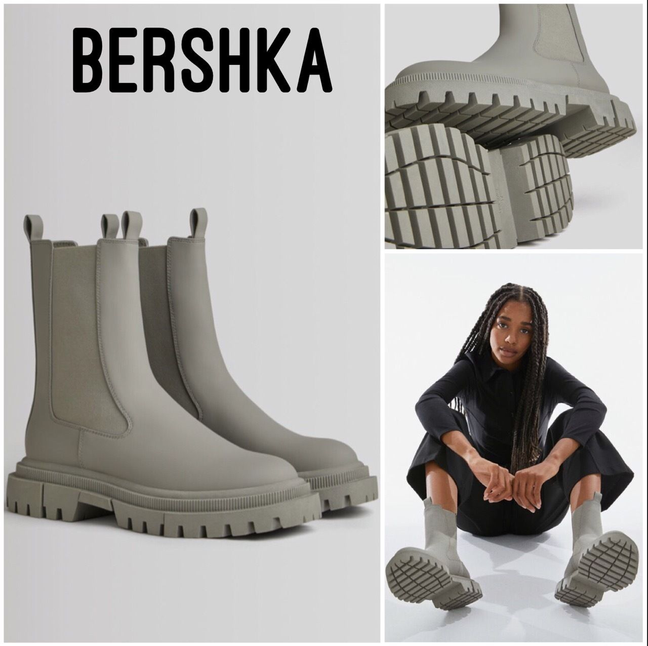 大人気【Bershka】伸縮性 フラットゴム アンクルブーツ☆送料込 大人気【Bershka】伸縮性 フラットゴム アンクルブーツ☆送料込