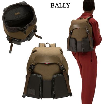 21AW】BALLY Rhudi レザー バックパック ナイロン (BALLY/バックパック ...