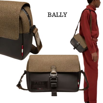 21AW】BALLY Reenzo レザー メッセンジャー バッグ ナイロン (BALLY